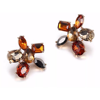 CRYSTAL FLOWER EARRINGS