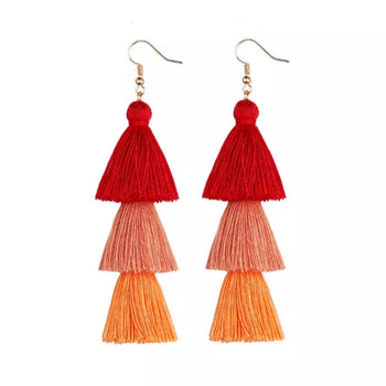 MULTICOLOR TASSEL EARRINGS