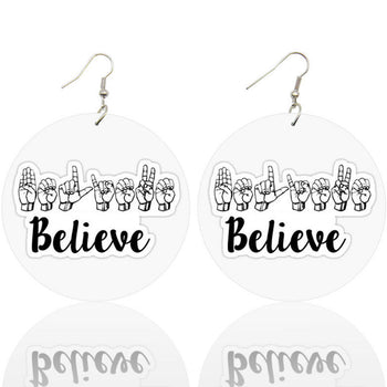 “Believe” Earrings