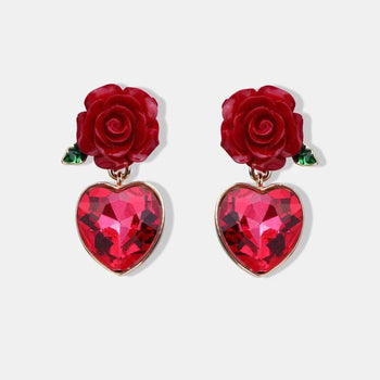 EXQUISITE ROSE STUD EARRINGS