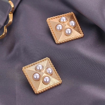 SQUARE PEARL EARRINGS