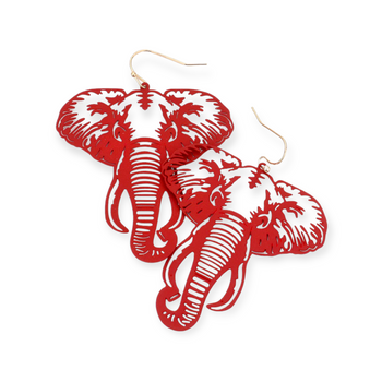 Elephant Filigree Dangle Earrings